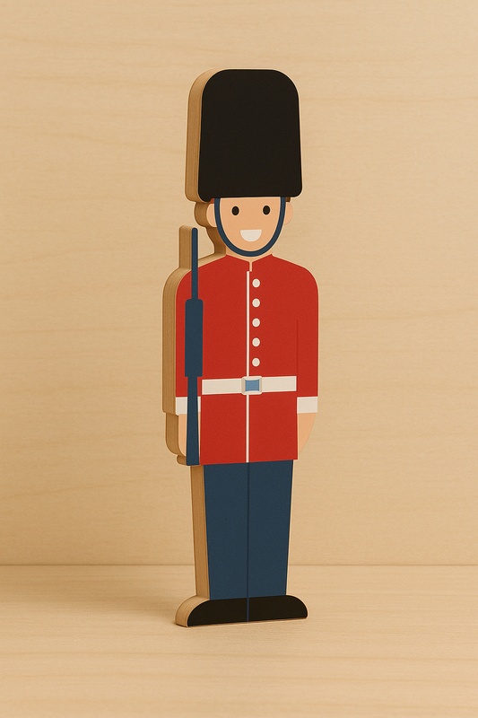 Wooden Cutout of British Royal Guard Soldier