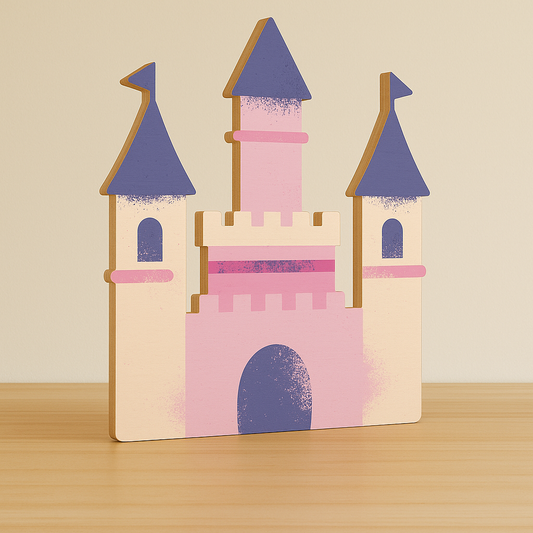 Princess Castle Cutout in Kids' Bedroom Setting