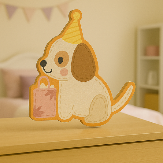 Party Pup Wooden Cutout