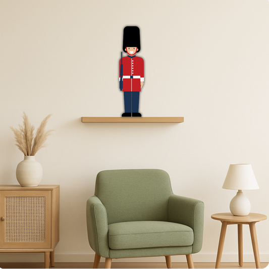 Wooden Cutout of British Royal Guard Soldier