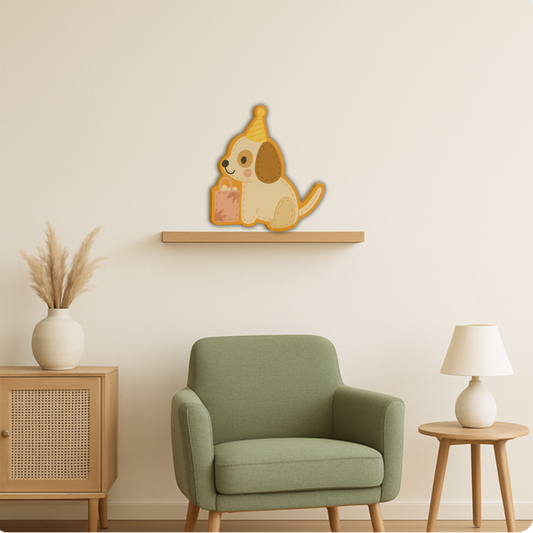 Party Pup Wooden Cutout