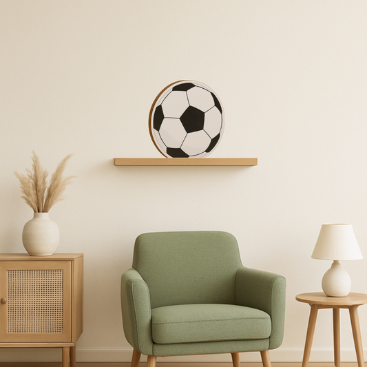 Cutout of Classic Black & White Football